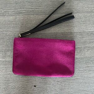 Brian Atwood pink/black clutch